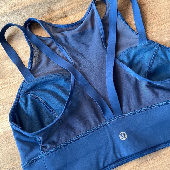 Lululemon Sun Setter Sports Bra Blue - SIZE 8 - Picture 6 of 8